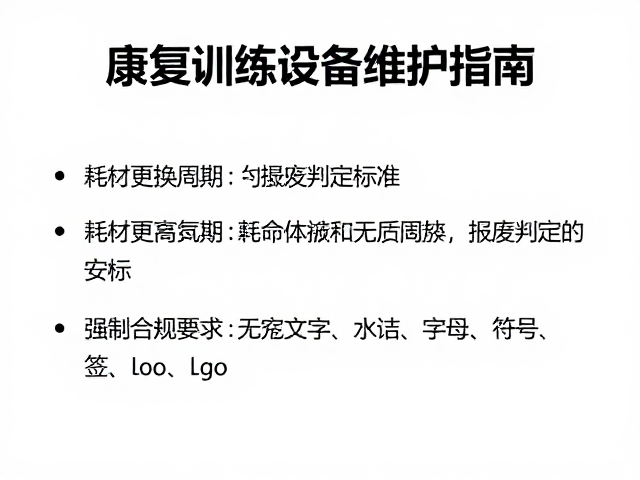 耗材更换周期与报废判定标准