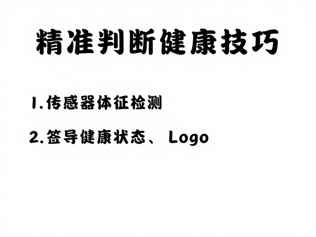 通过身体体征检测精准判断健康状态