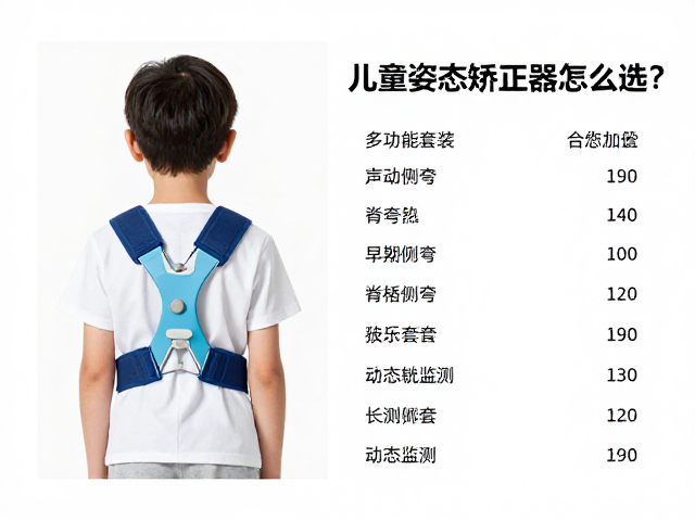 儿童姿态矫正器怎么选？多功能套装价格与动态监测对比