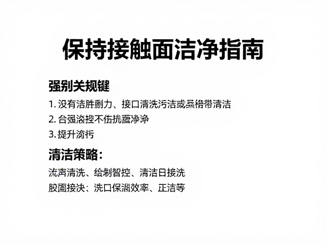 保持接触面洁净的操作规范与去污策略