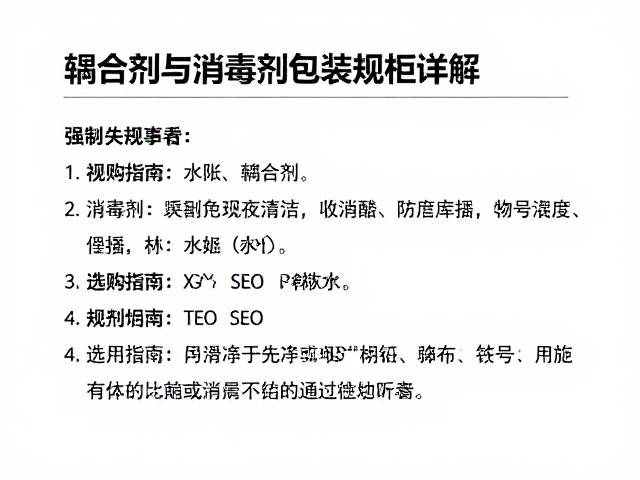 选购指南中的关键参数与合规性审查