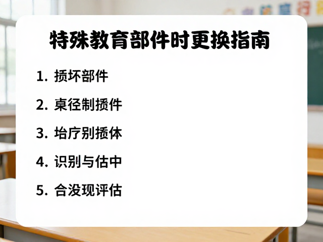 特殊教育学校作业治疗桌损坏部件及时更换指南