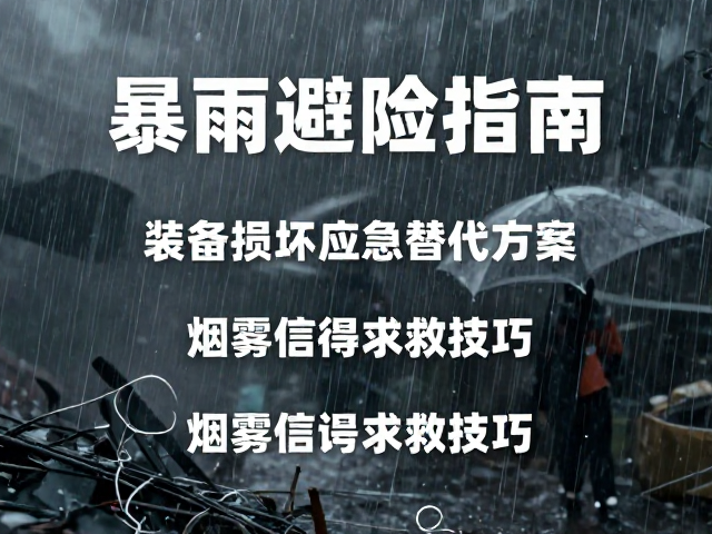 暴雨避险指南，装备损坏失效应急替代方案与烟雾信号求救技巧