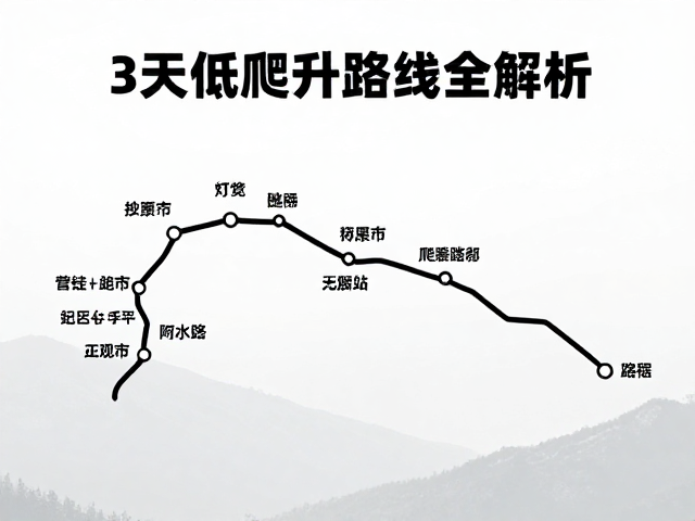 新手户外适应计划:3天低爬升路线全解析