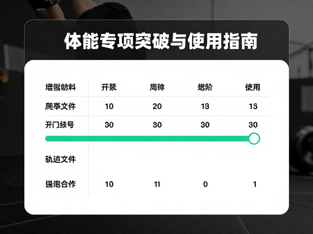 专项训练周期与进阶策略