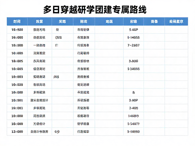 行前准备与物资清单