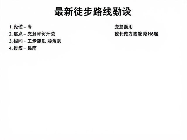 最新徒步路线勘误:起点与终点变更详情