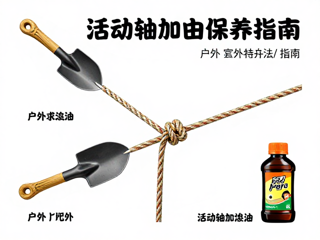 户外求生铲使用技巧，绳索固定打结法与活动轴加润滑油保养指南
