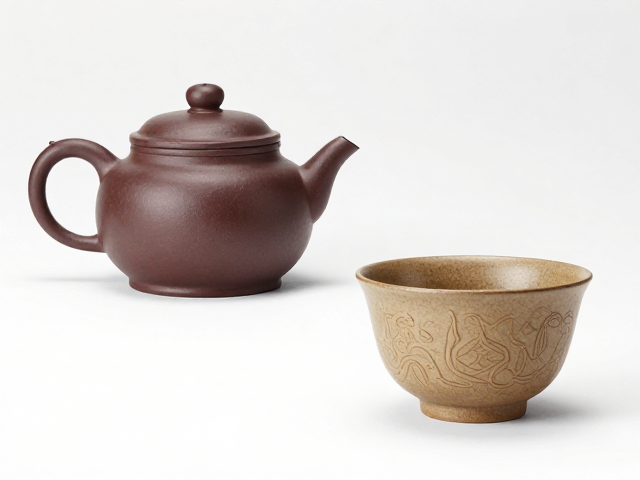 唐代起源传说与禅意素纹陶瓷茶杯鉴赏