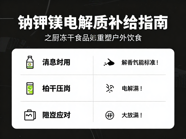 场景化配比：不同运动强度的精准应对
