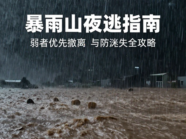暴雨山洪夜逃指南，弱者优先撤离与防迷失全攻略