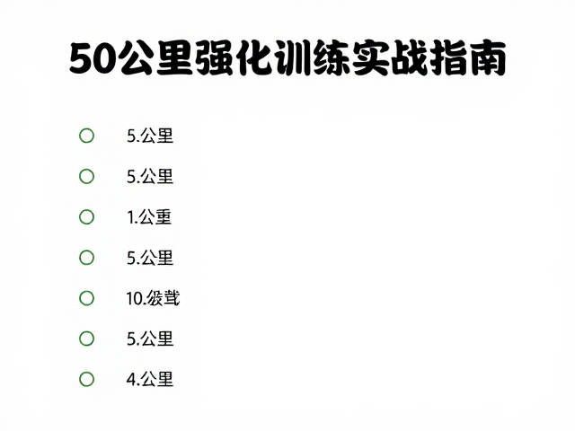 50公里强化训练计划:负重递增的科学逻辑