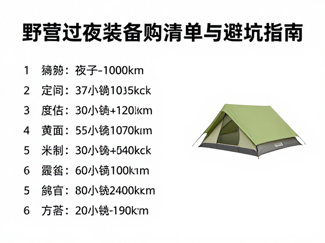零基础重装徒步攻略，野营过夜装备选购清单与避坑指南