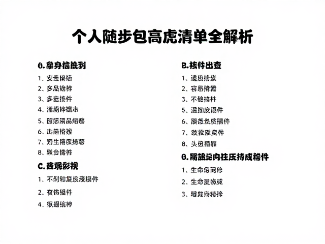 核心物资清单:从基础包扎到生命支持的关键组件
