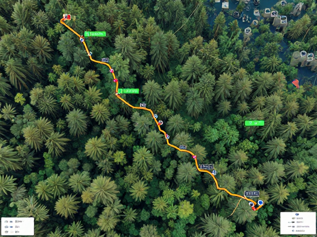 森林景观火车站周边路线地图下载及距离指南