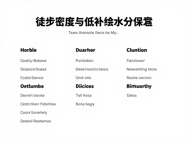 补给规划:能量密度与水分管理的科学