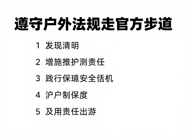 户外责任制的具体行为准则