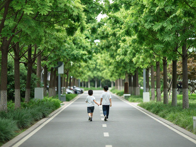 城市绿肺中的天然氧吧与林荫步道
