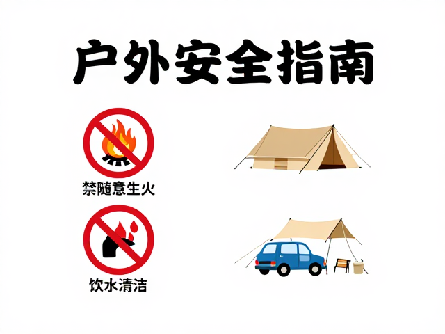 户外露营安全指南，禁随意生火、饮水点清洁与远离危险摆拍