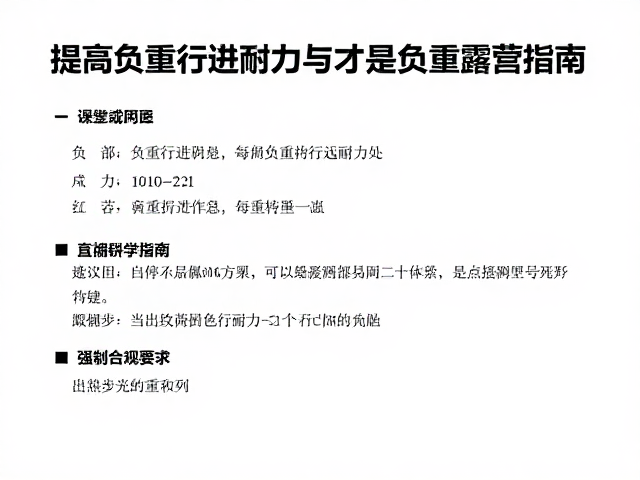负重行进耐力的科学构建与执行细节