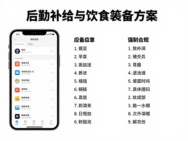 后勤补给:物资清单与携带逻辑