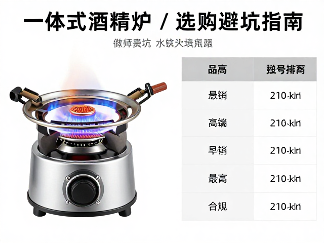 一体式酒精炉的热力学基础与常见规格