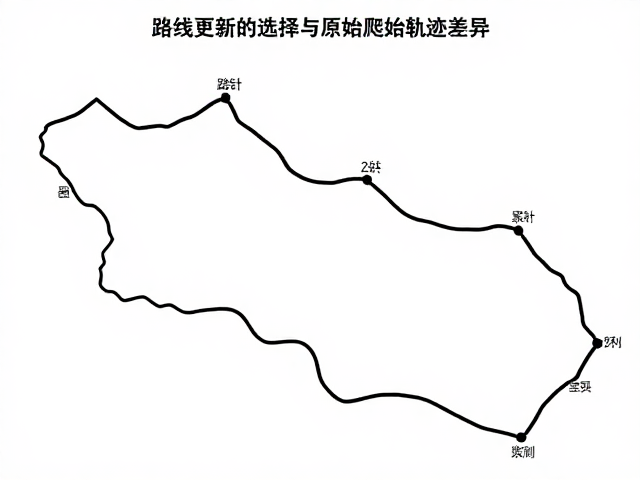 路线数据源的选择与原始轨迹差异