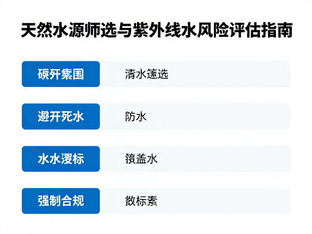 水源筛选的关键指标与预处理逻辑