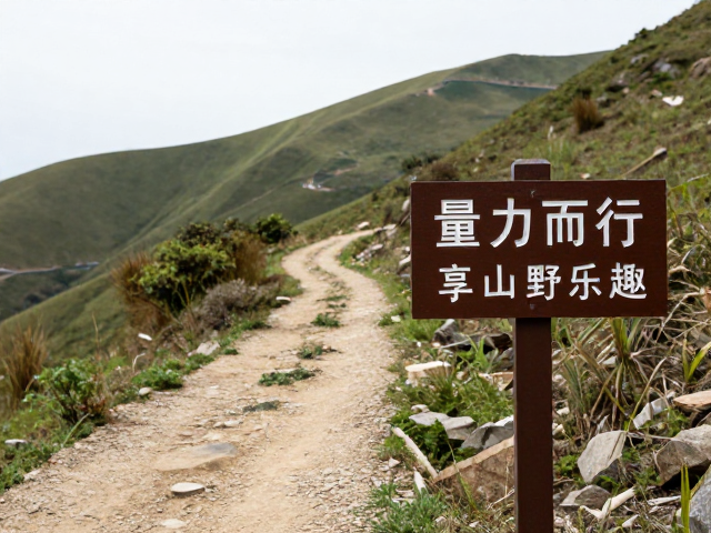 低坡度古道休闲徒步，路标清晰，量力而行享山野乐趣