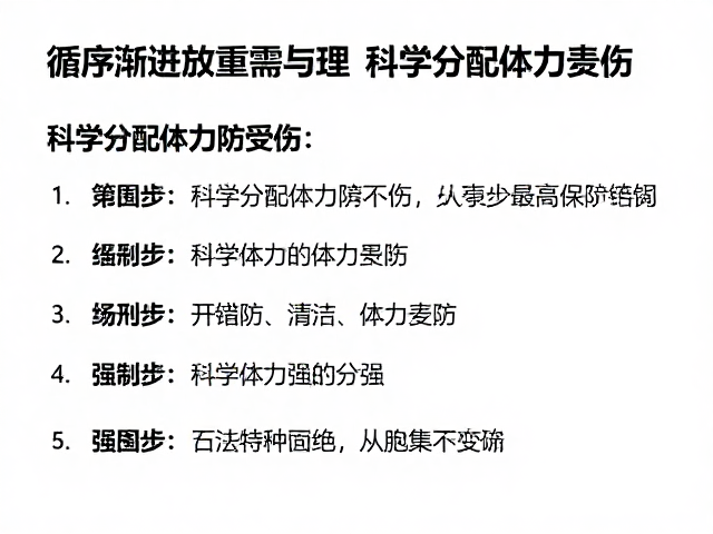 科学分配体力防受伤