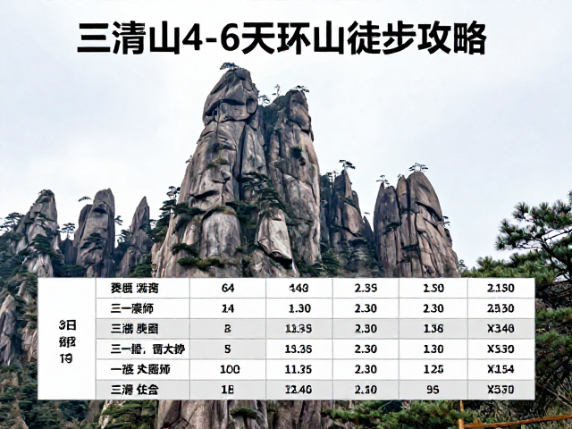 三清山徒步核心路线与海拔特征解析