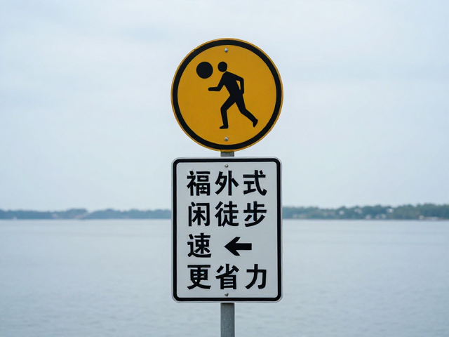 滨湖休闲徒步线:路标清晰