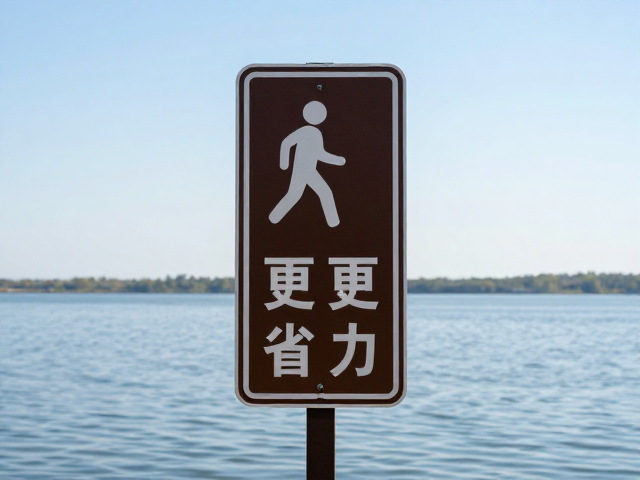 滨湖休闲徒步线:路标清晰