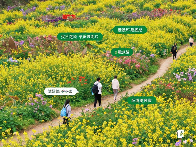 春日徒步路线规划与花海分布