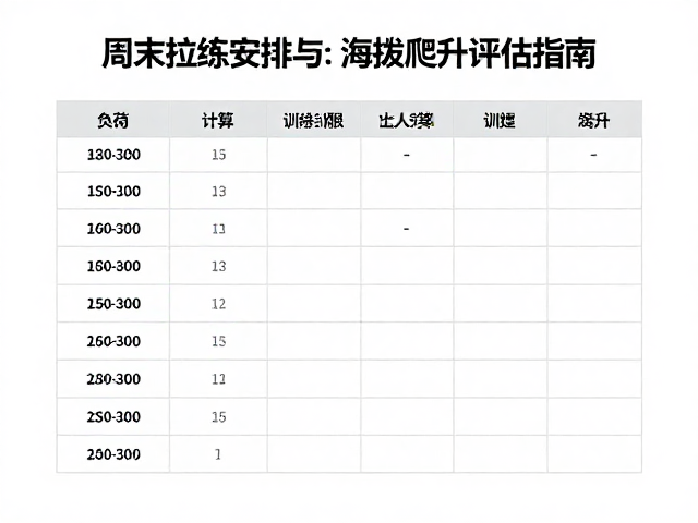 海拔爬升评估指南：负荷计算与适应性训练