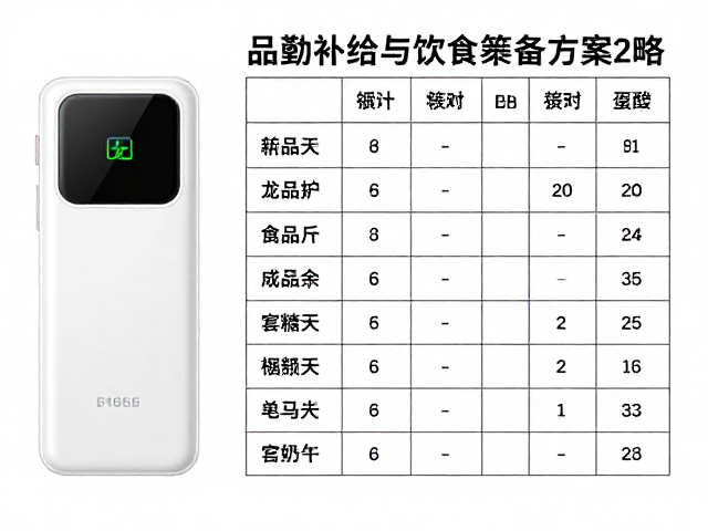 后勤补给与饮食筹备方案