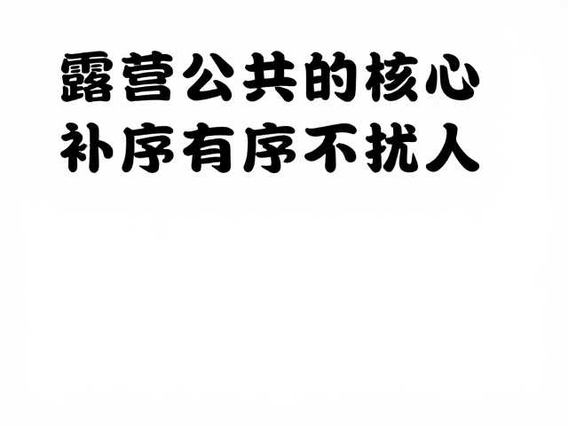 露营公共礼仪，避免喧哗，补水补餐有序不扰人