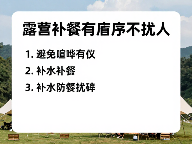 构建和谐的露营环境:从自我约束开始