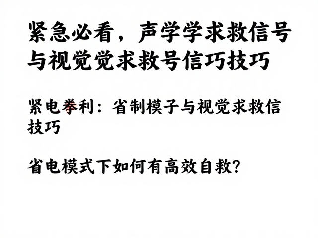省电模式下的生存资源管理逻辑