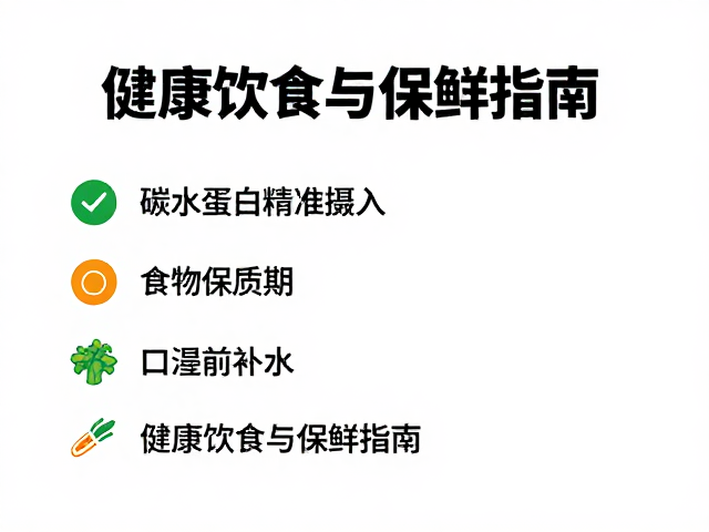 健康饮食与保鲜指南:从选购到餐桌的全程管理