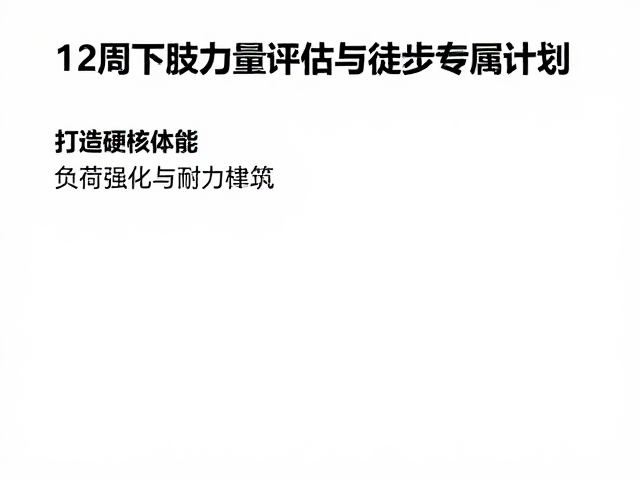 第5-8周:负荷强化与耐力构建