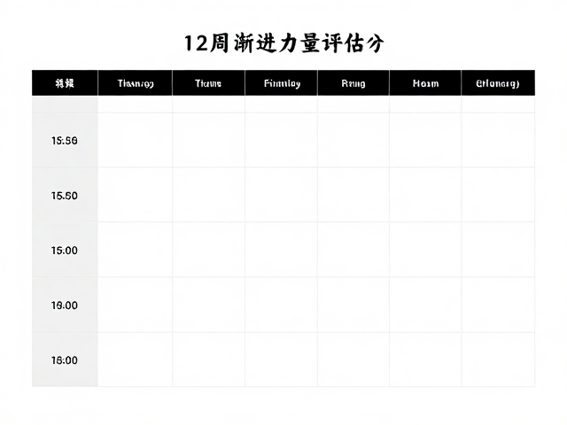 12周渐进式力量评估体系