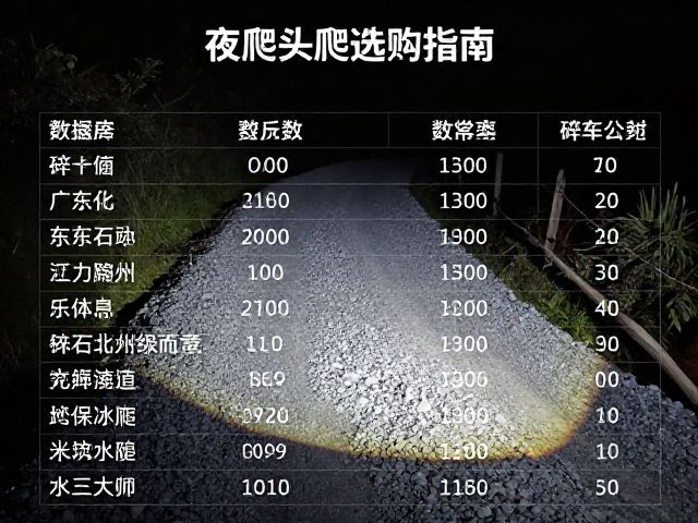 典型碎石夜爬路线的光照需求匹配