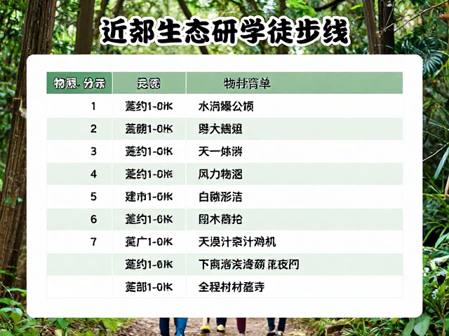 近郊生态研学徒步线:自然课堂的沉浸体验