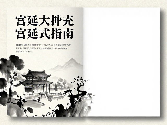 水墨风宫廷画册版式与古籍排版字体设计指南