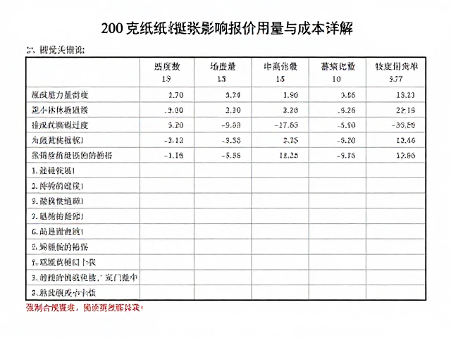 挺度数据在报价单中的体现与解读