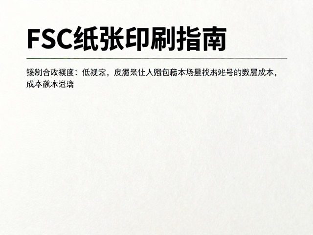 FSC认证纸张的核心价值与环保逻辑