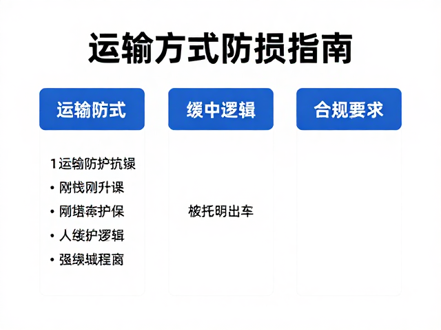 运输方式防损指南：刚性防护与缓冲逻辑