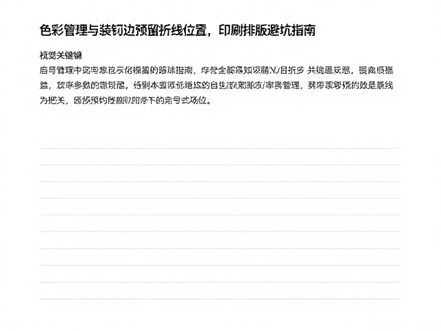 文件输出与预检:技术参数的最终把关