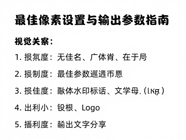 最佳像素设置与输出参数指南